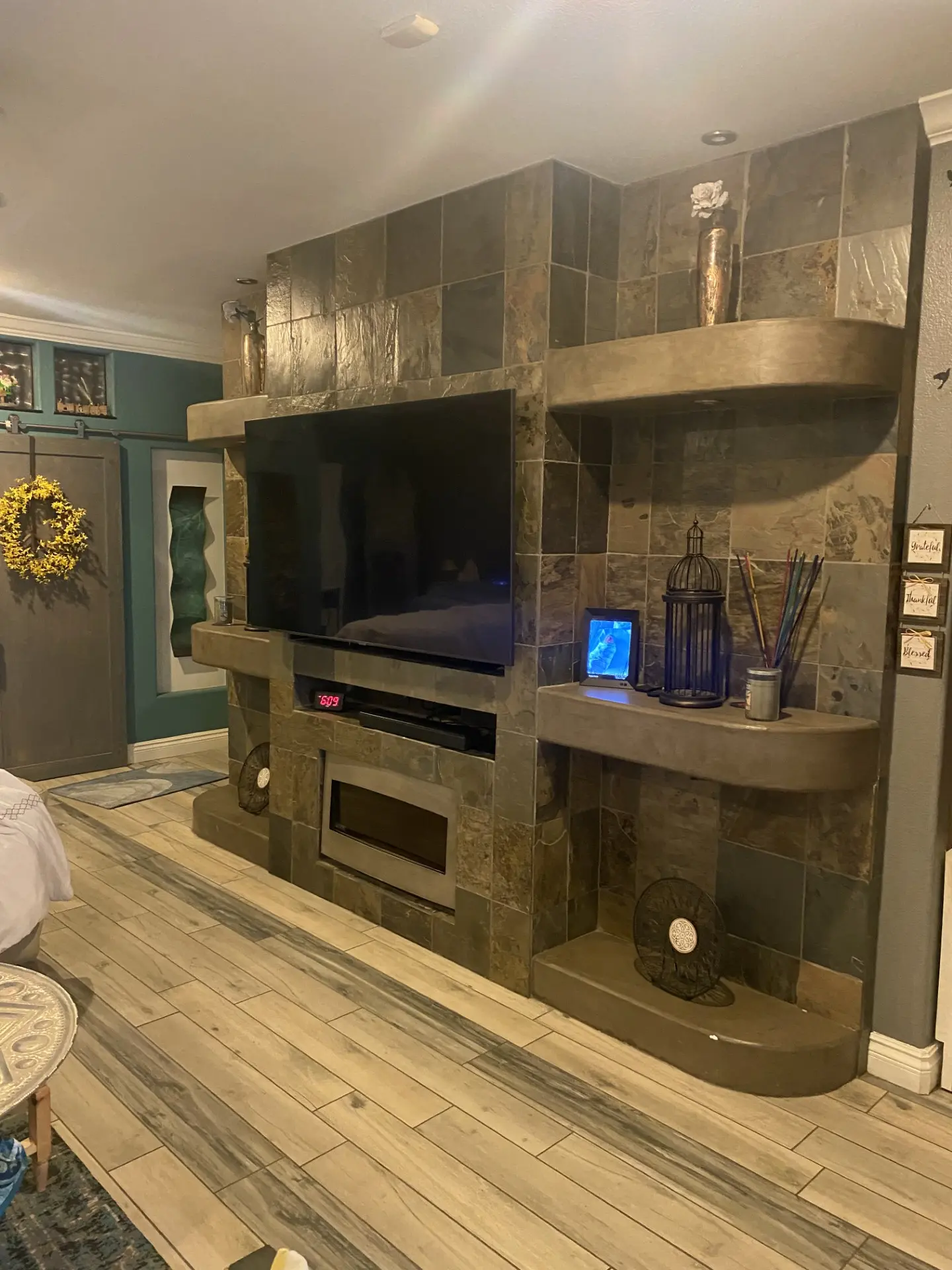 fireplace surround tile installation home renovation