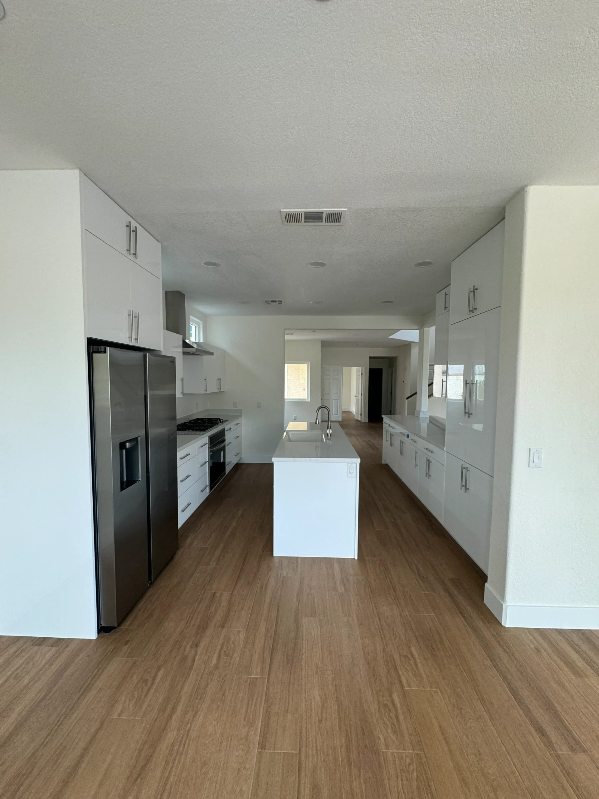 kitchen renovation custom cabinets island installation and granite countertops