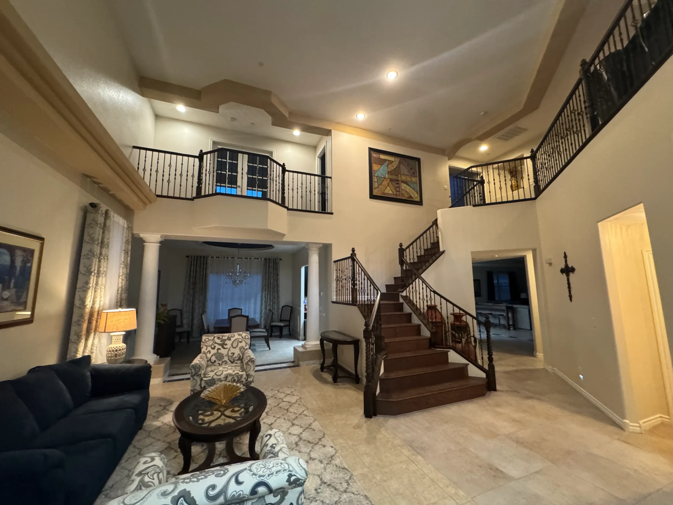 flooring installation and custom stair railing build las vegas