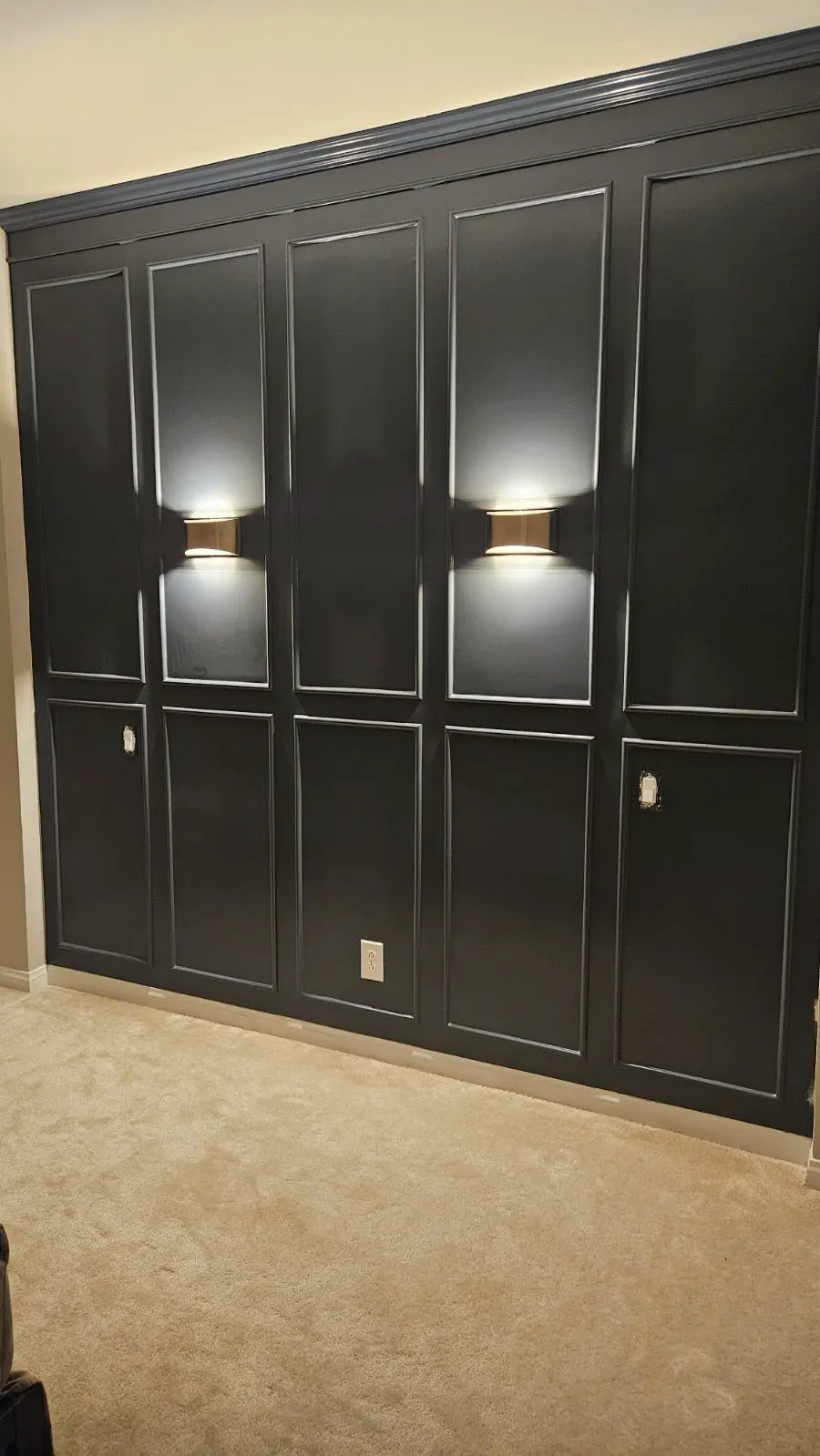 custom modern black accent wall the hanson company