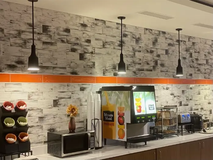 tile backsplash white and black